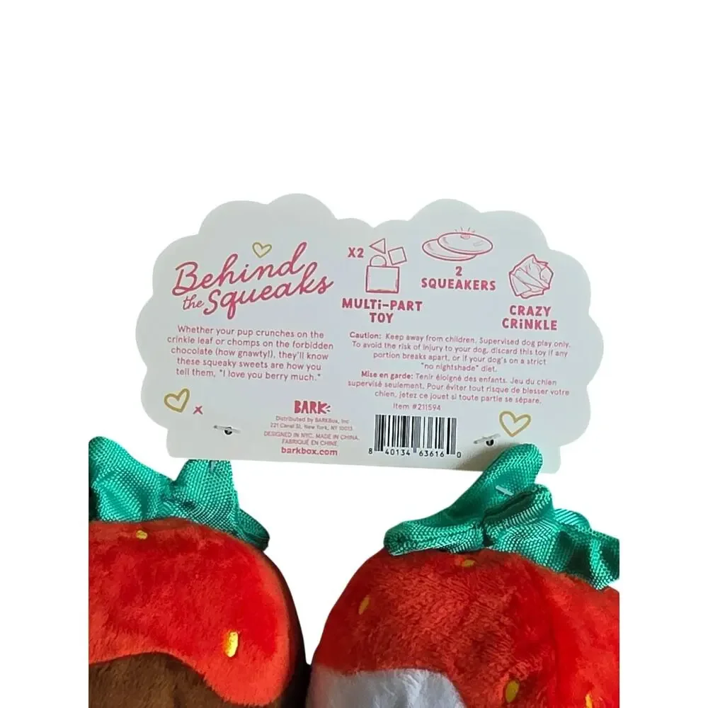 BARK Chocolick Slobberries Plush Dog Toy (2-Pack) - Size XS/S
